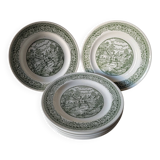 Pastoral decor earthenware dinner plates