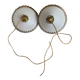 Old pairs of vintage white opaline pendant lights