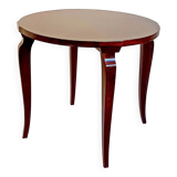 Art Deco pedestal table, mahogany veneer, diameter 60.4 cm