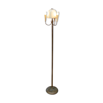 Floor lamp in brass and lacquered aluminum Italia Anni '50