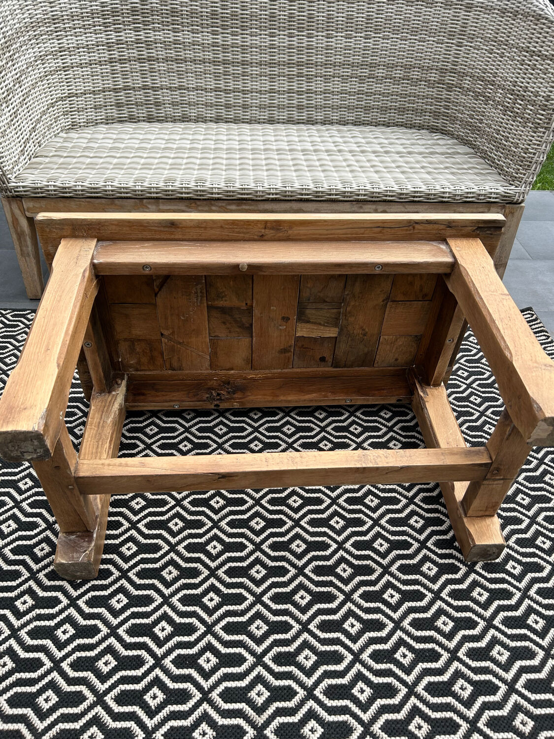 Antique oak coffee table