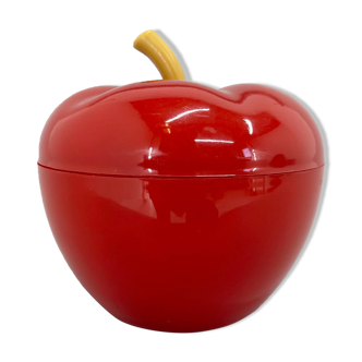 1970's plastic box in the shape of an apple, Czechoslovakia