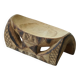 African sculptural stool in wood, hand-carved and adorned with geometric patterns, 1950s.