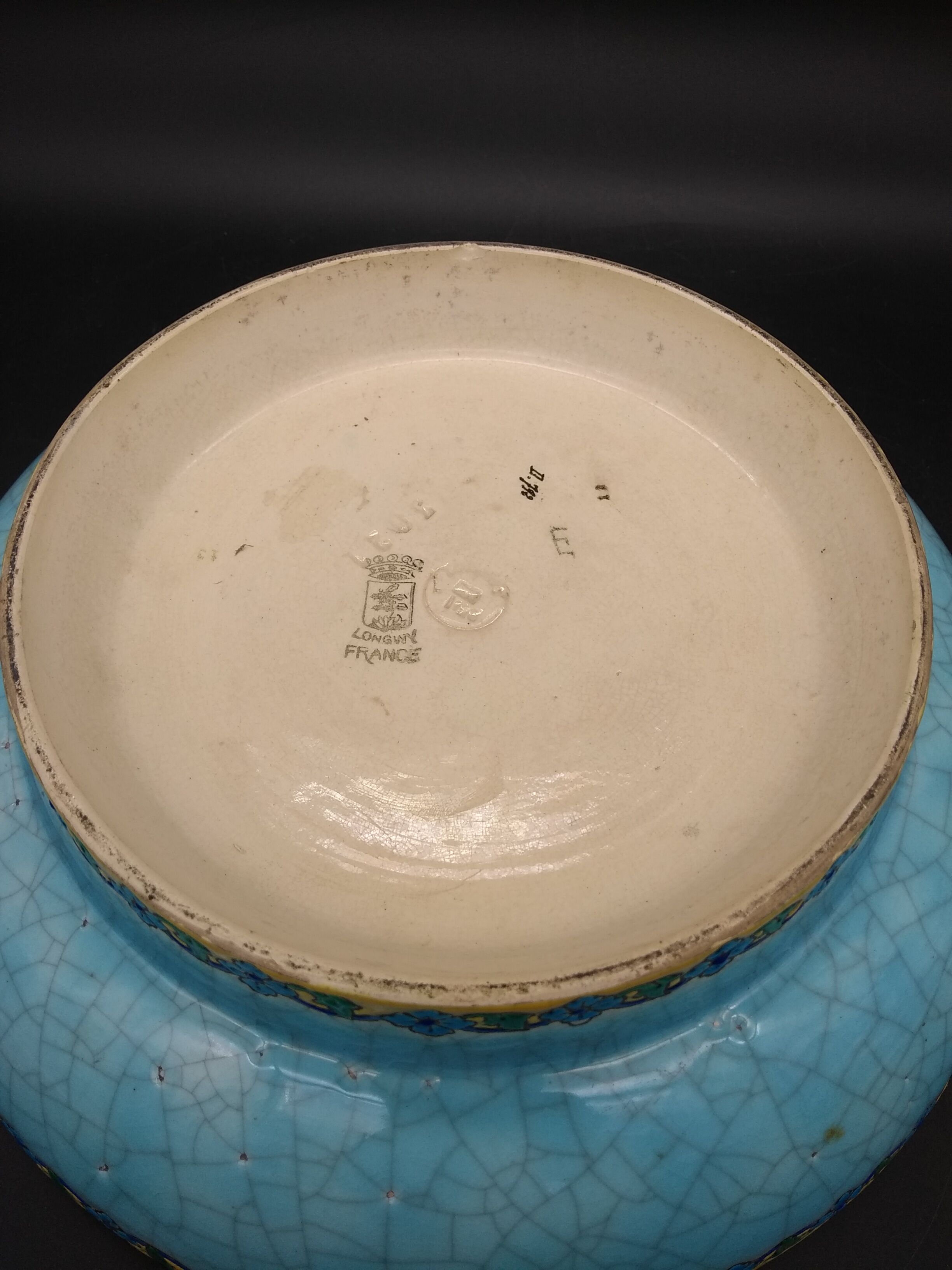 Longwy earthenware fruit cup