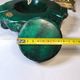 Vintage 70's Desk Set in Green Alabaster Malachite - 3 Pieces - Ita