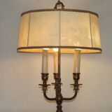 French Empire Style 3 Light Boulotte Table Lamp with Lion Feet and Shade