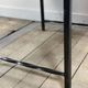 Vintage round coffee table in graphic red and yellow ceramic from the 1960s.