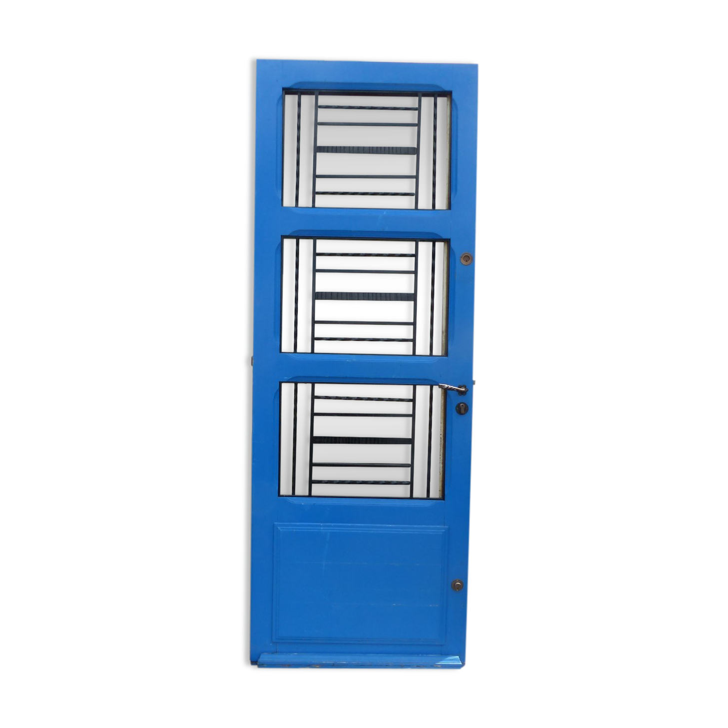 Glazed wood entrance door