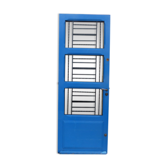 Porte d'entrée en bois vitrée