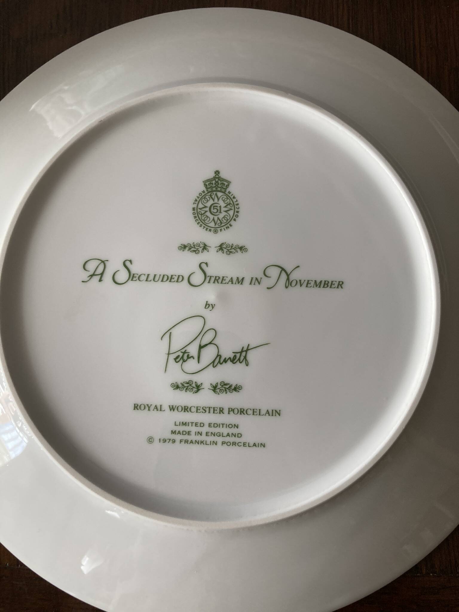 Set of 12 decorative plates Royal Worcester – Peter Barrett – Edition