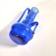 Miniature soliflore vase, antique blown glass in blue, craftsmanship from 1900.