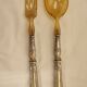 Solid silver salad servers, late 19th century