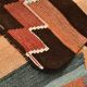 Tapis Kilim vintage, motif géométrique en zigzag dans des tons terreux et pastel