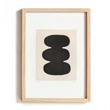 Collection of 4 black abstract paintings signed Eawy.