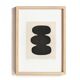 Collection of 4 black abstract paintings signed Eawy.