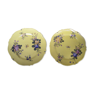Pair of antique plates by Emile Tessier