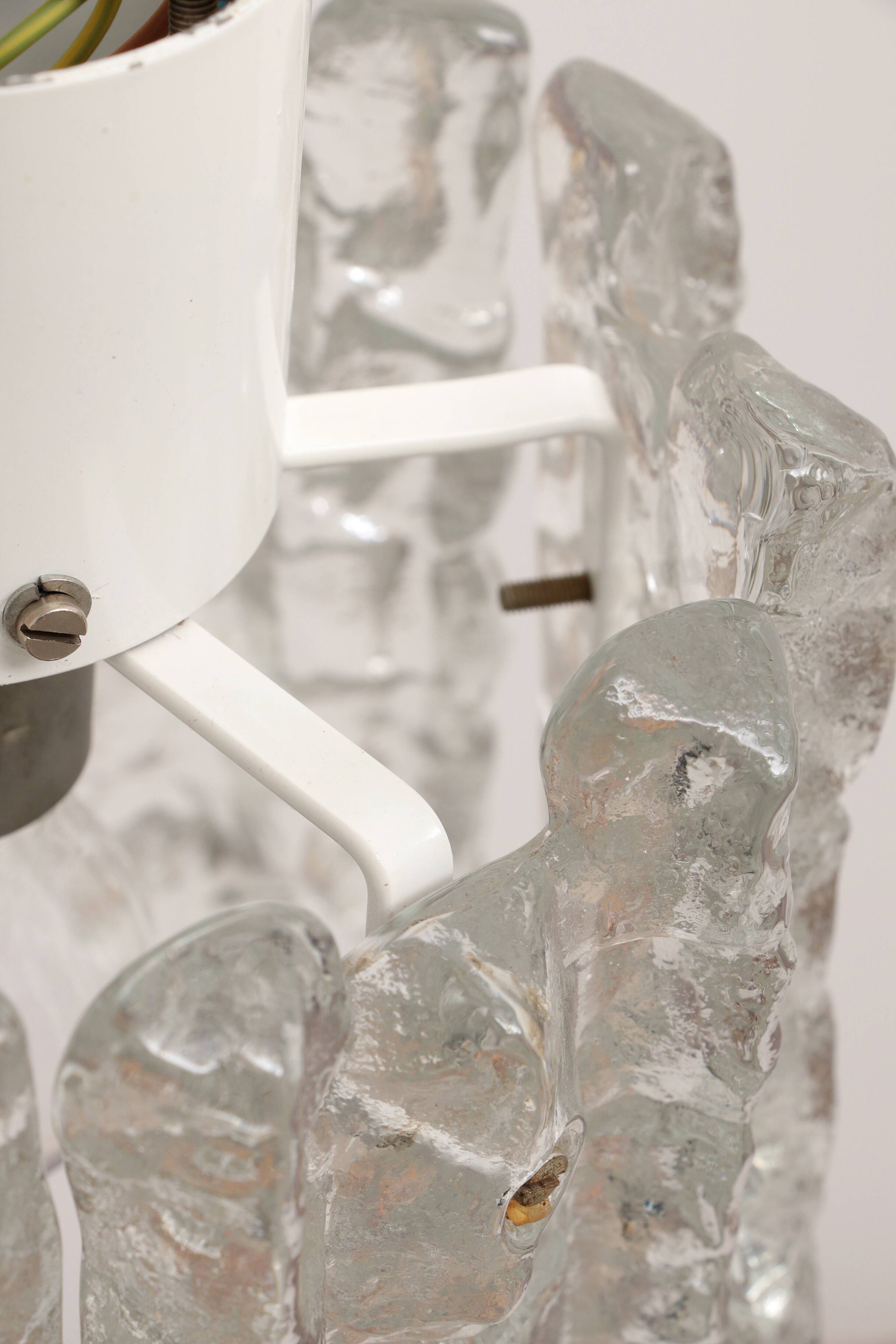 Kalmar Murano glass ceiling lamp, 1960 Austria.