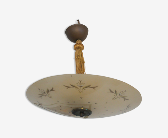 Vintage rockabilly ceiling lamp ufo, Sweden 1950s