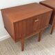 Pair of Scandinavian bedsides in 60s teak