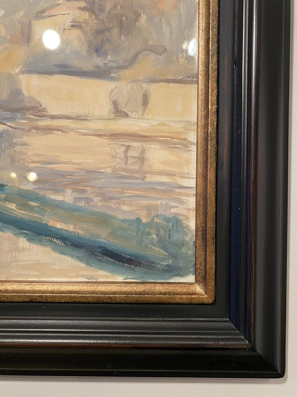 Old painting, edge of the Saône, XX century