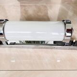 Chrome milk glass Bauhaus / Functionalist wall lamp - 1930s