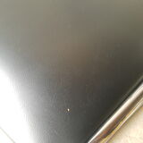 Vintage 70s black skai sled chair