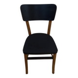 Black and natural wooden bistro chair