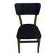 Black and natural wooden bistro chair