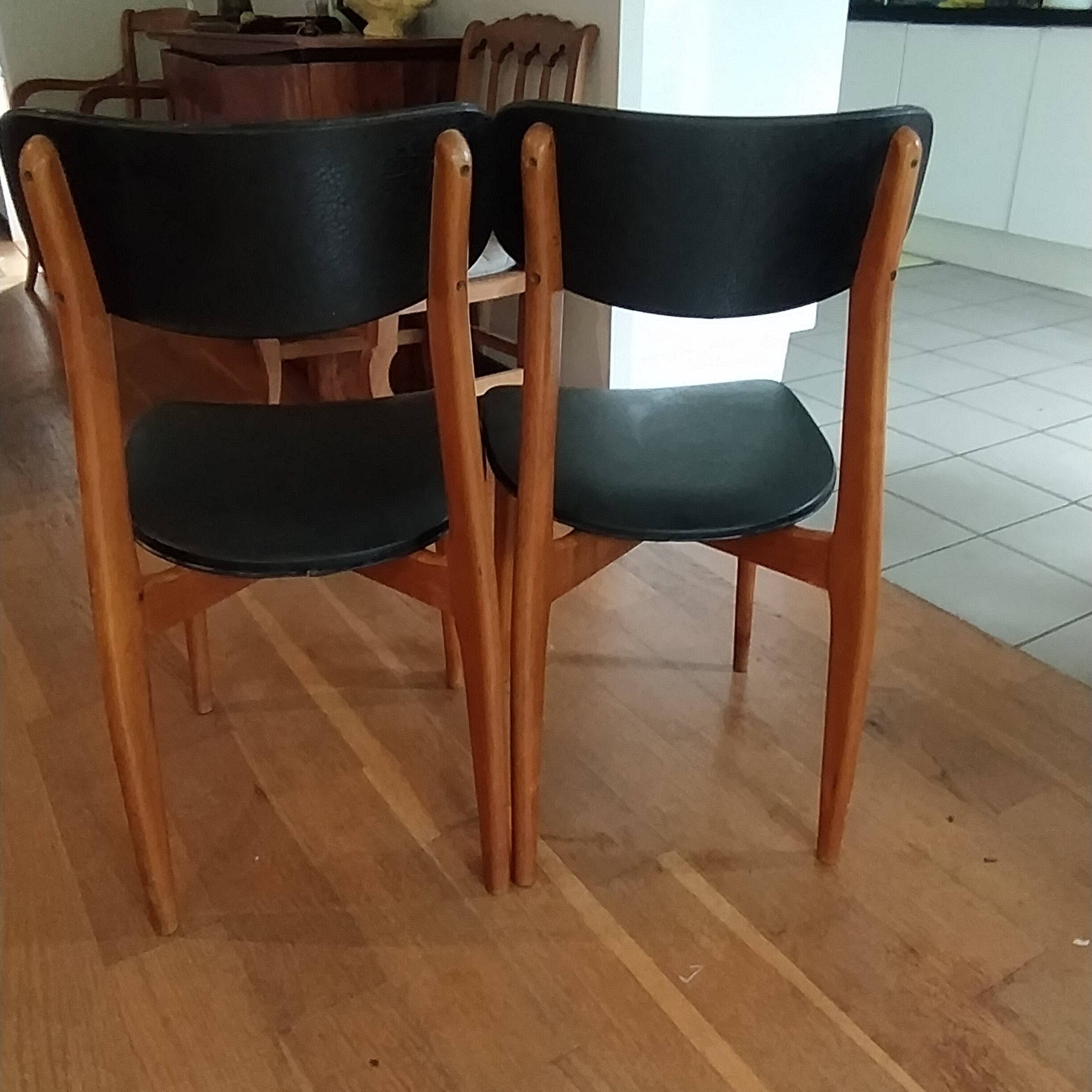 paire de chaises scandinave 1960