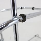 Etagere Bauhaus chromée des années 1930 avec verre Opaxy, Tchécoslovaquie