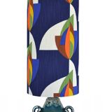 Flambeau blue floor lamp - vintage 1970's