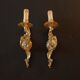 Pair of Louis XV wall lamps in bronze
