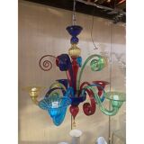 Murano Multicolors Glass Chandelier Random Colors 5 Arms