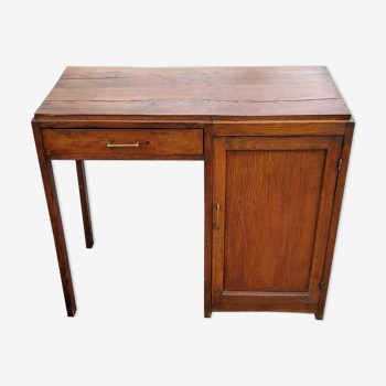 Coffered desk of the 50s in oak