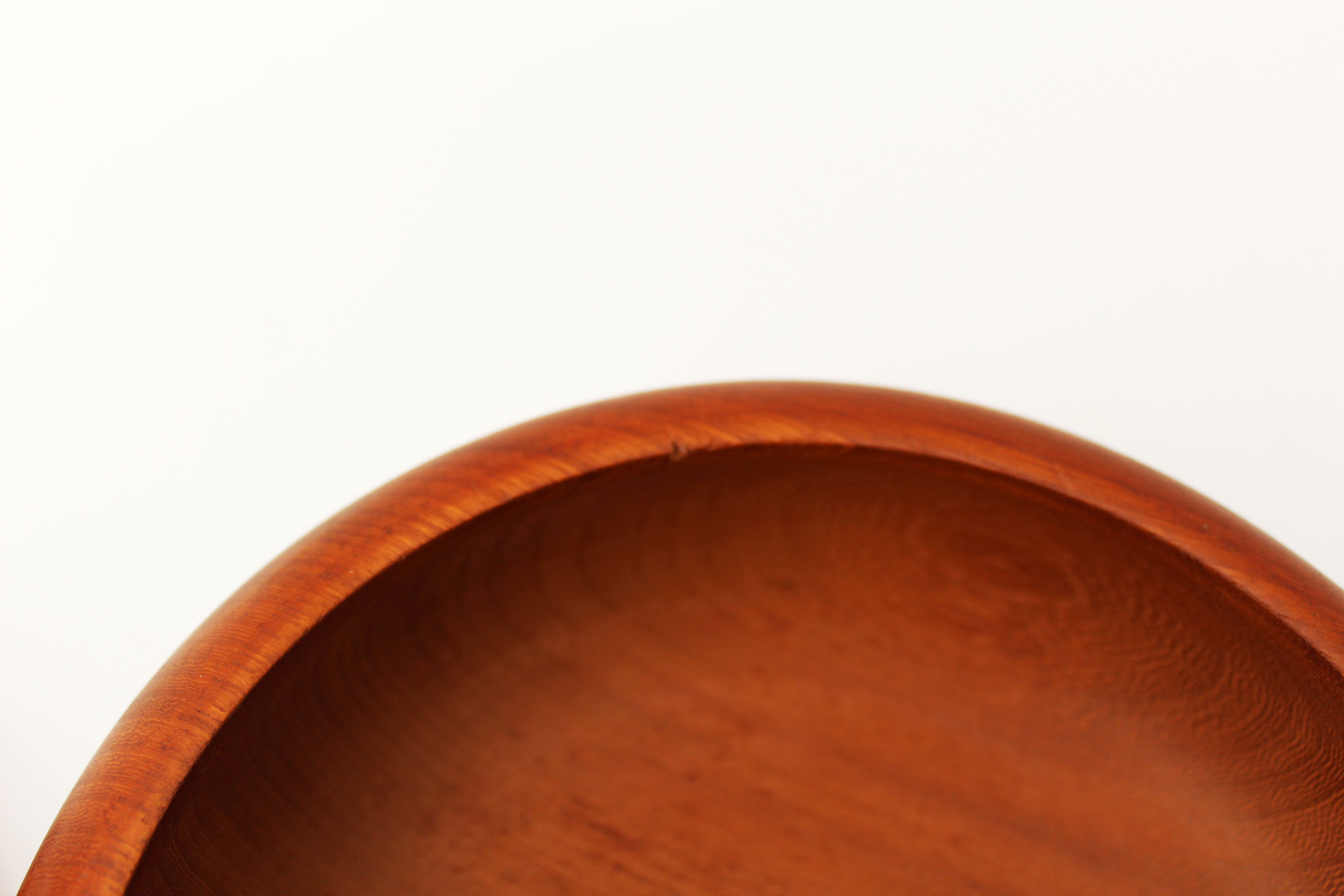Vintage turned wood bowl with lid, trinket box with lid, Handmade