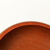 Vintage turned wood bowl with lid, trinket box with lid, Handmade