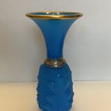 Blue opaline vase