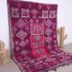 Purple vintage moroccan rug 228 x 317 cm - Handmade Berber Wool Rug