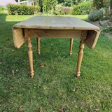 Square country-style drop-leaf table
