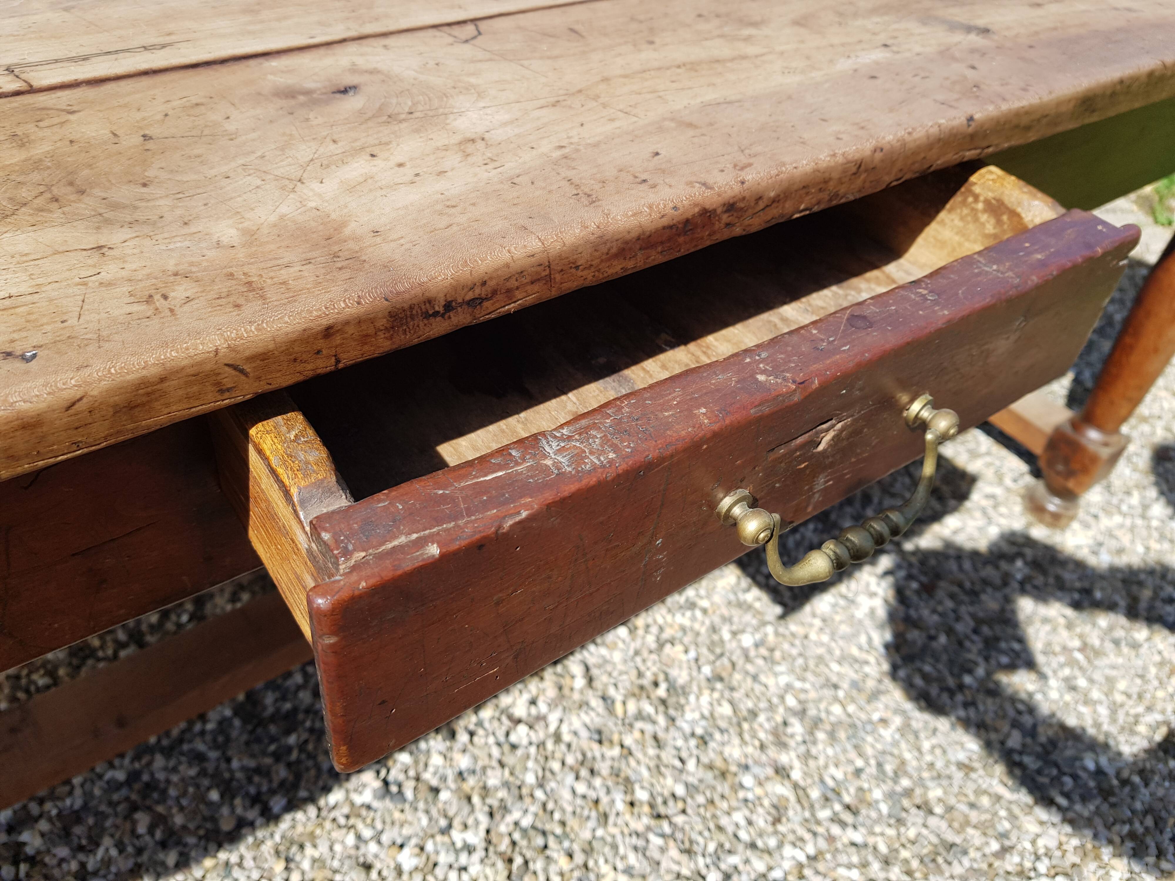 Old cherry farm table