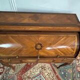 Desk cylinder marquetry louis xv period eighteenth
