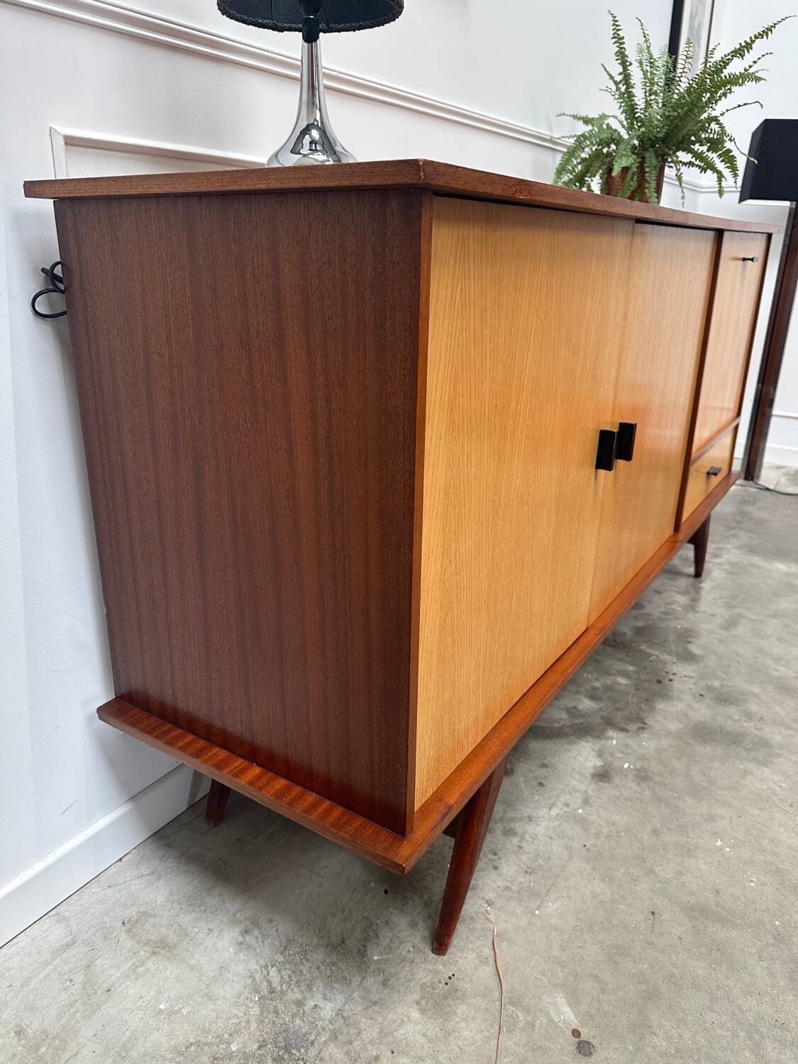 Vintage compass foot sideboard