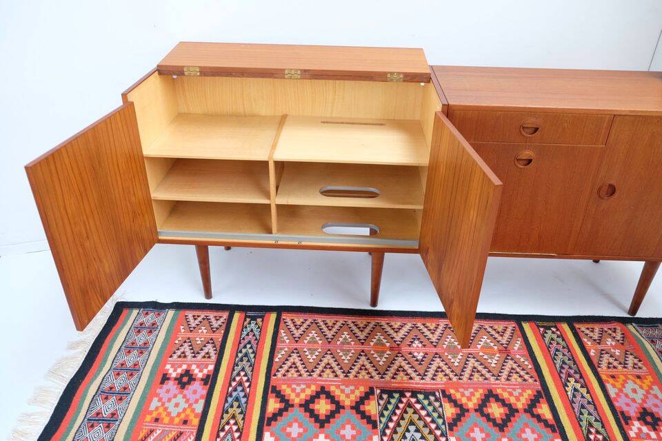 Meubles HiFi vintage des années 60, commode, buffet, teck, style rétro