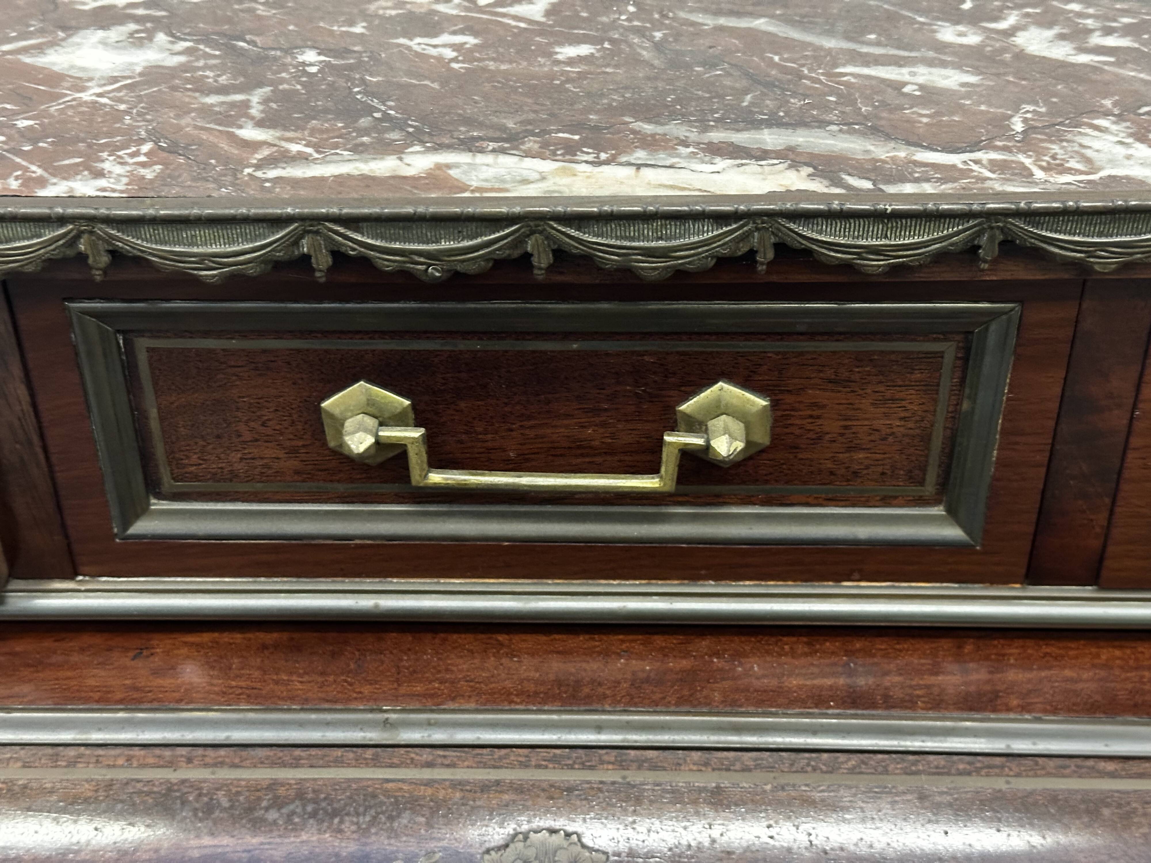 Secretary - Bonheur du Jour with pearly Louis XVI style system