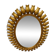 Miroir tulipe en métal doré ovale décoration campagne