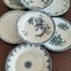 8 iron earthenware plates (St Amand Hamage HB & Cie Sarreguemines Digoin)