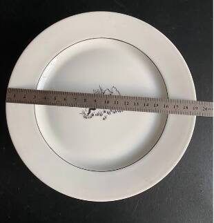 6 dessert plates in Limoges porcelain - Manufacture A. Vignaud