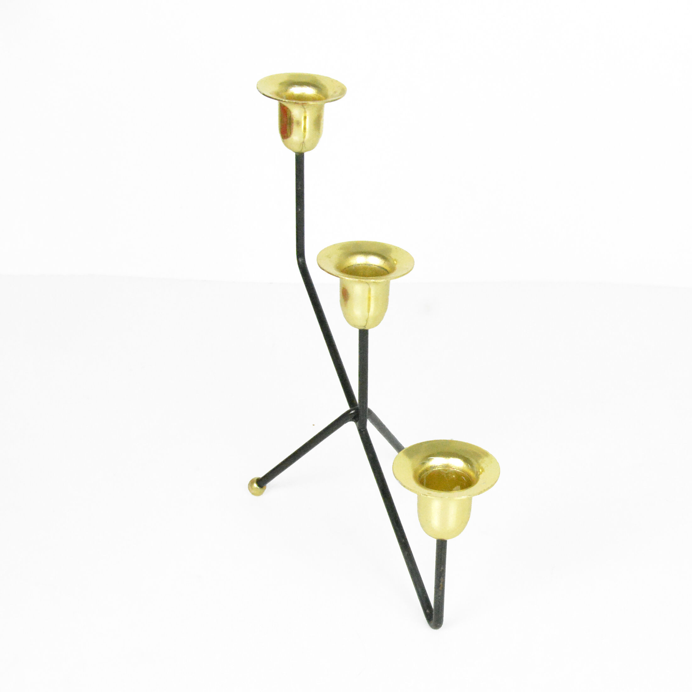1970s. minimalist table candle holder, for three candles, belgium