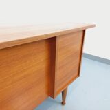 Vintage Scandinavian style executive desk in teak from the 60s