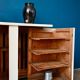 Retro commode with shelves Art Deco painted wood